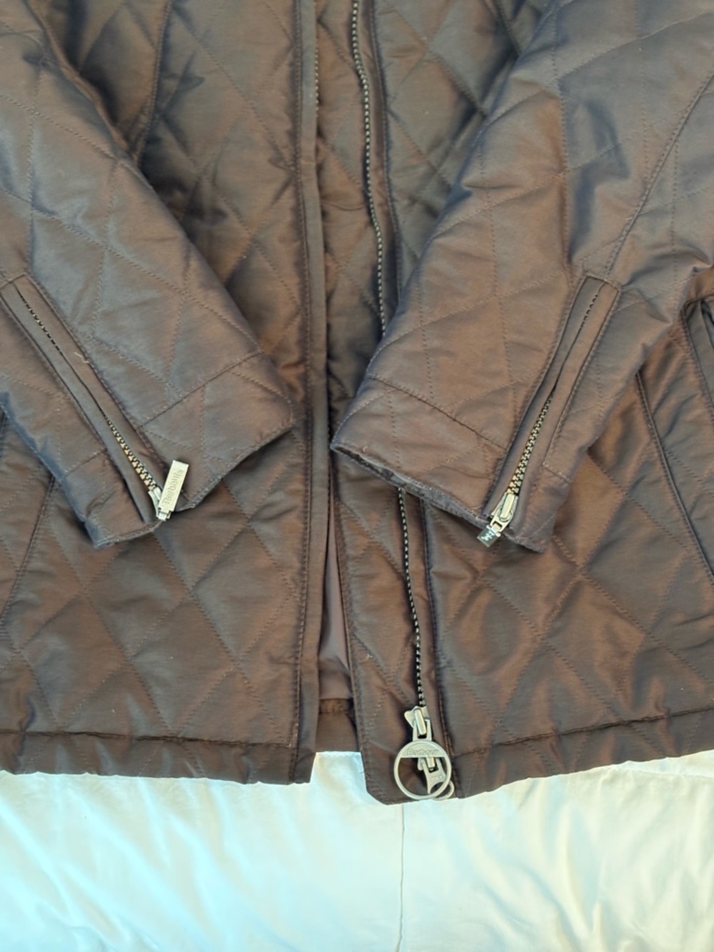 Barbour Chocolate Brown Quilted Utility Jacket - Picture 9 of 10
